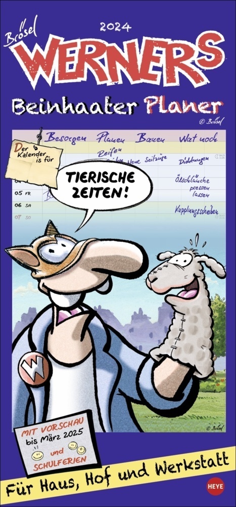 Cover: 9783756401789 | Werner Werkstattplaner 2024. Praktischer Wandkalender mit frei...