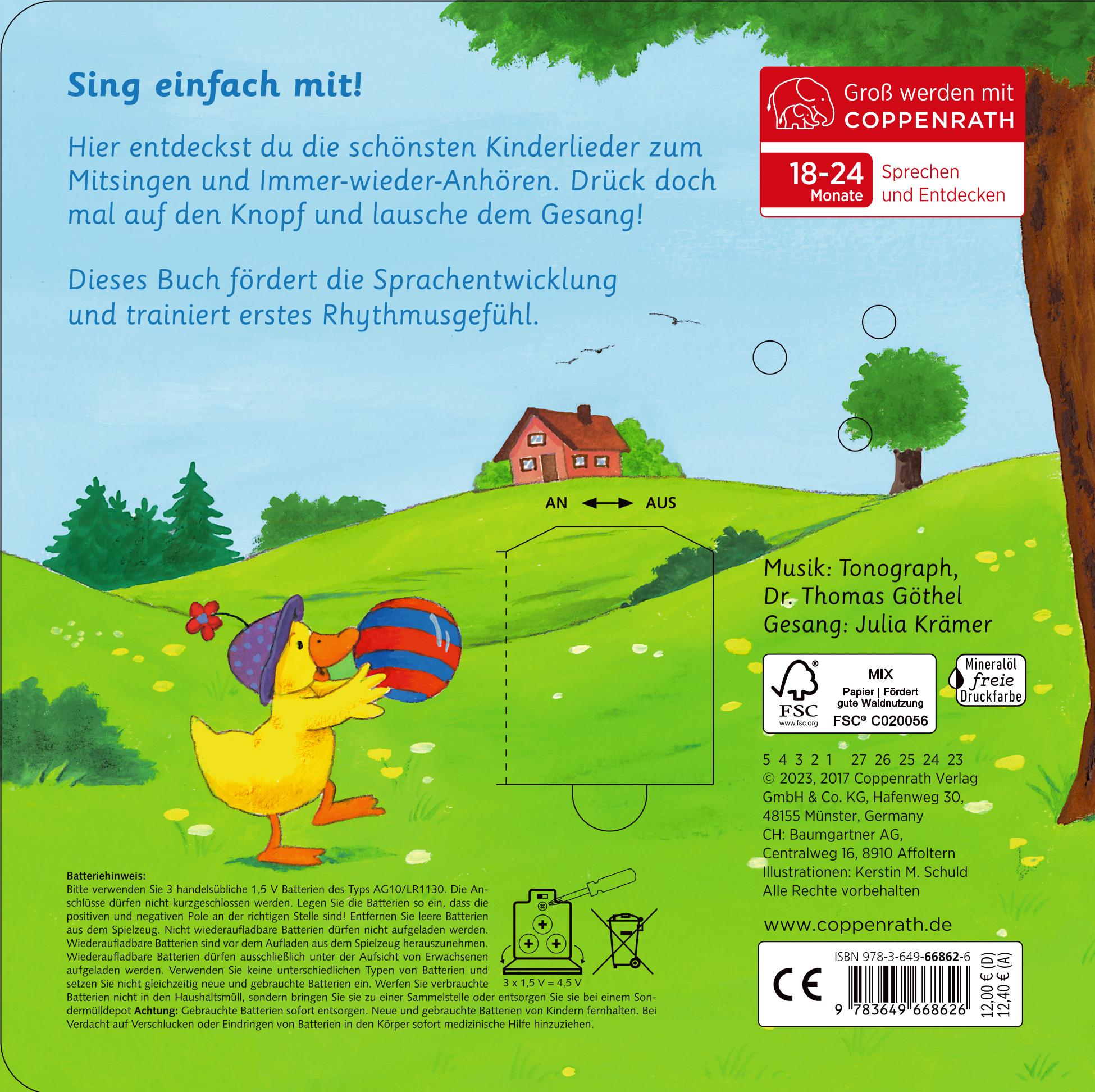 Rückseite: 9783649668626 | Hör mal, wer da singt! | Meine liebsten Kinderlieder | Buch | 12 S.