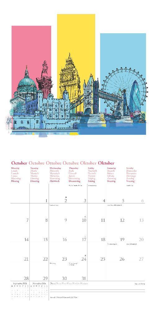 Bild: 4002725986948 | London Calling 2024 - Wand-Kalender - Broschüren-Kalender - 30x30 -...