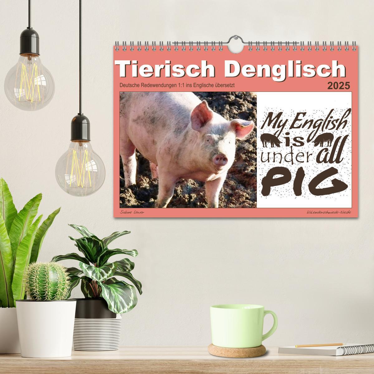 Bild: 9783435133048 | Tierisch Denglisch (Wandkalender 2025 DIN A4 quer), CALVENDO...