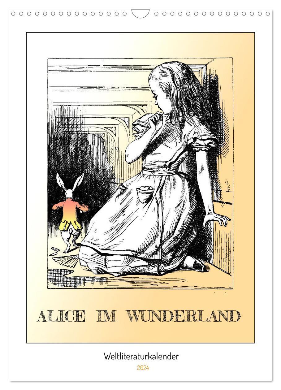 Cover: 9783675626300 | Alice im Wunderland - Weltliteraturkalender (Wandkalender 2024 DIN...