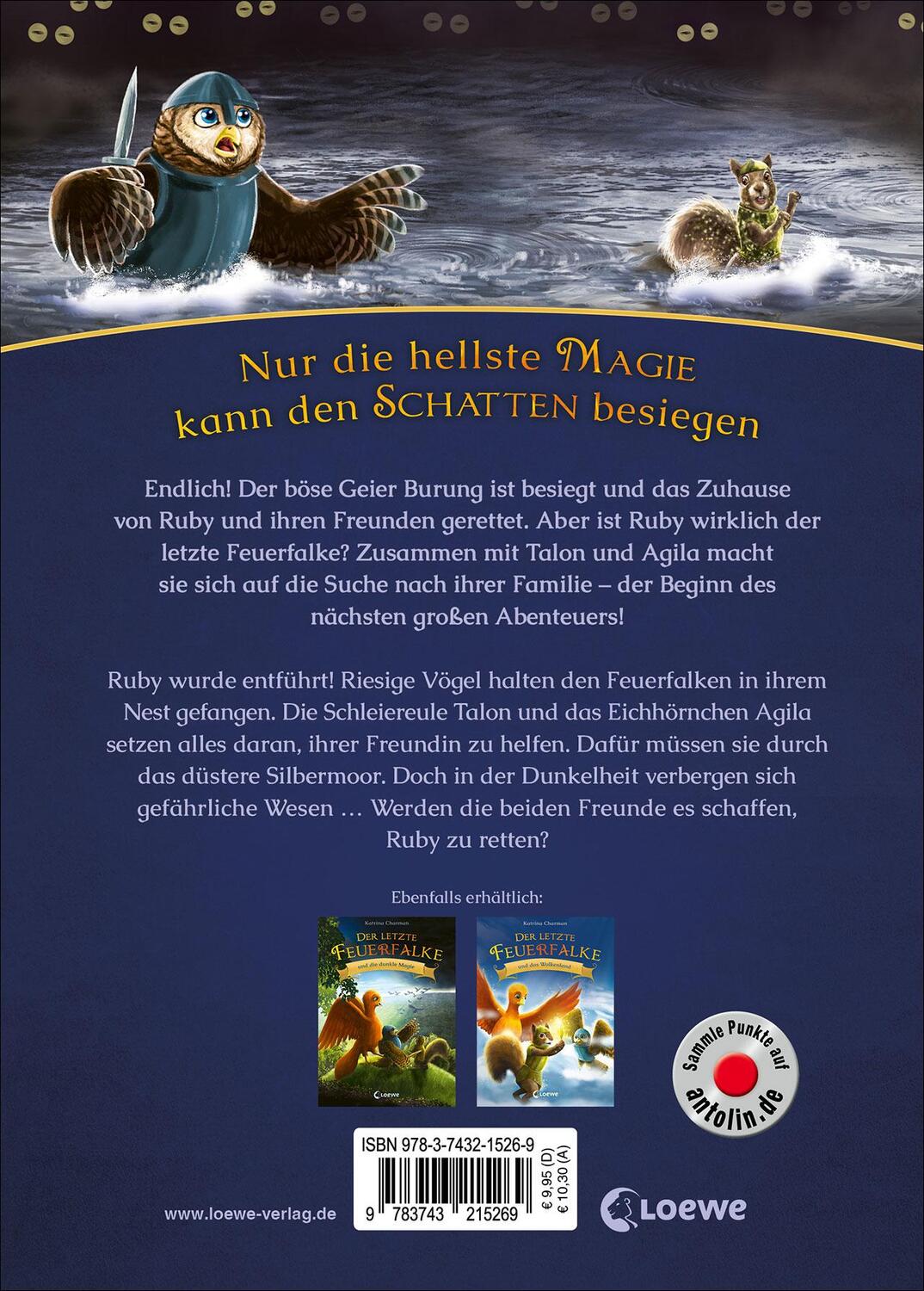 Rückseite: 9783743215269 | Der letzte Feuerfalke und das Silbermoor (Band 8) | Katrina Charman