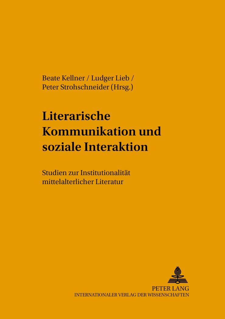Cover: 9783631385999 | Literarische Kommunikation und soziale Interaktion | Kellner (u. a.)