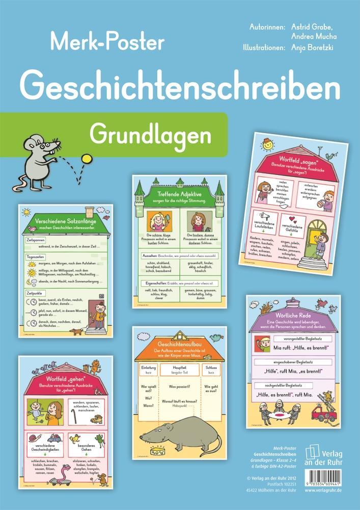 Cover: 9783834609441 | Merk-Poster: Geschichtenschreiben - Grundlagen | Astrid Grabe (u. a.)