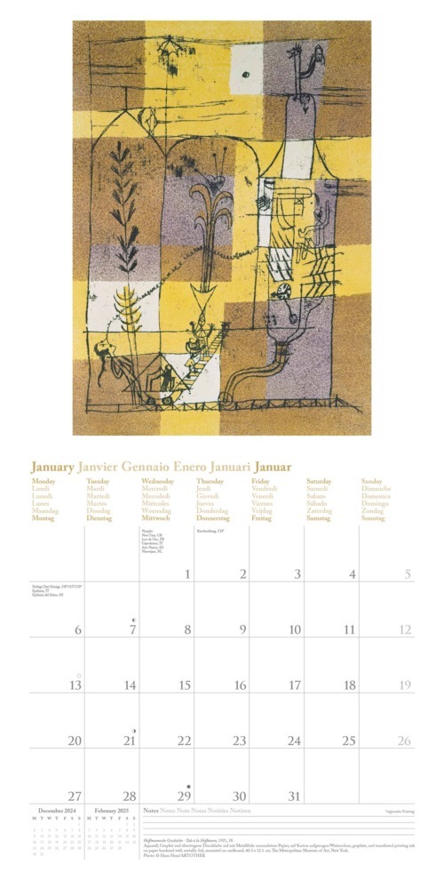 Bild: 4002725994141 | N NEUMANNVERLAGE - Paul Klee 2025 Broschürenkalender, 30x30cm,...