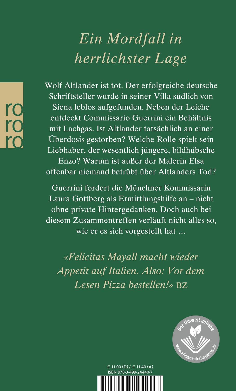 Rückseite: 9783499244407 | Wolfstod | Laura Gottberg ermittelt | Felicitas Mayall | Taschenbuch