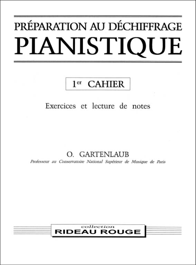 Cover: 9790231102475 | MF964 Gartenlaub Préparation au dechiffrage vol.1 | Carisch France
