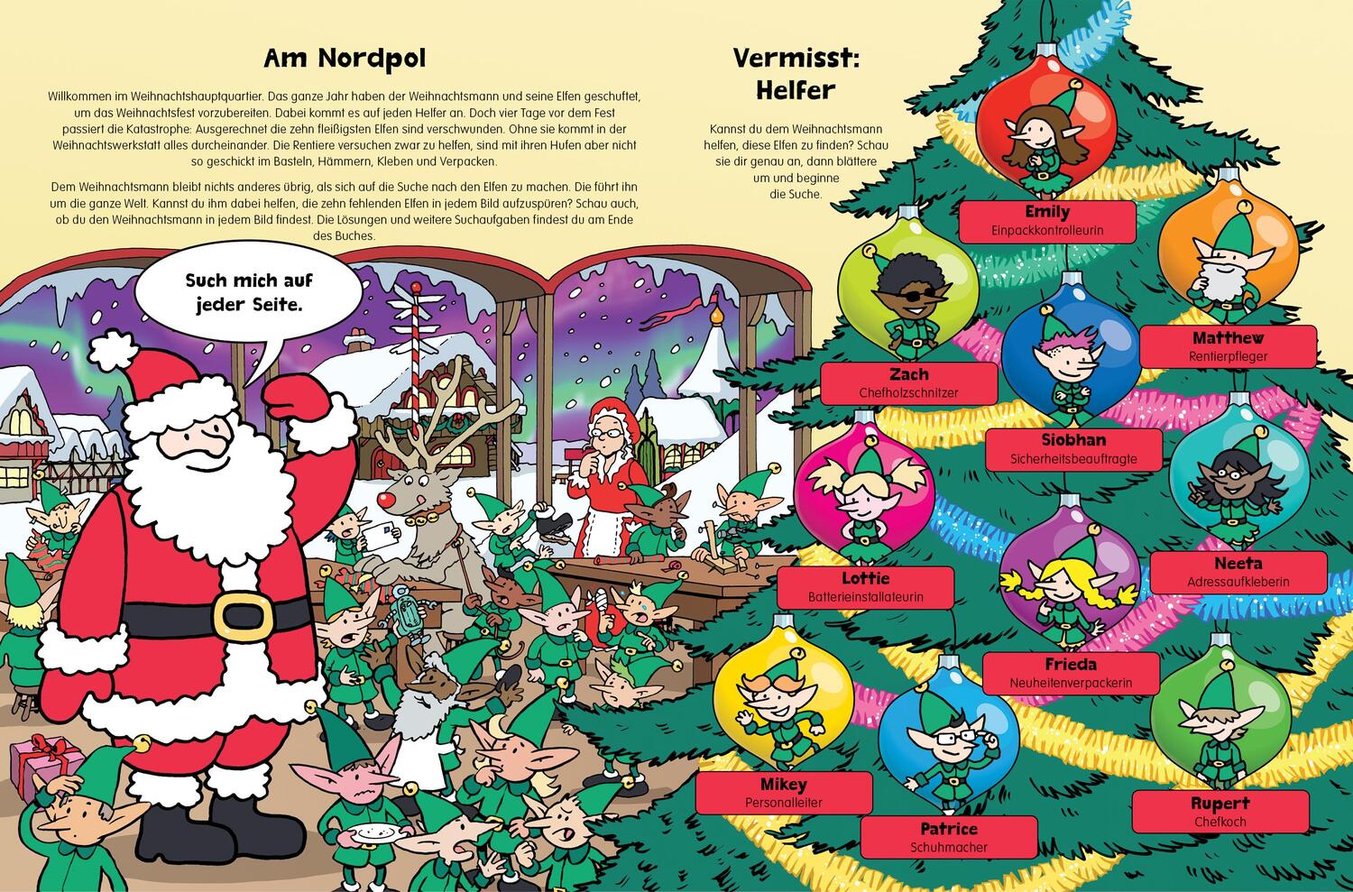 Bild: 9783742315618 | Finde den Weihnachtsmann | Ein festliches Wimmelbuch | Taschenbuch