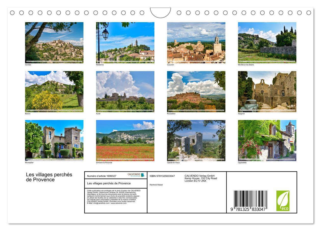 Bild: 9781325833047 | Les villages perchés de Provence (Calendrier mural 2025 DIN A4...