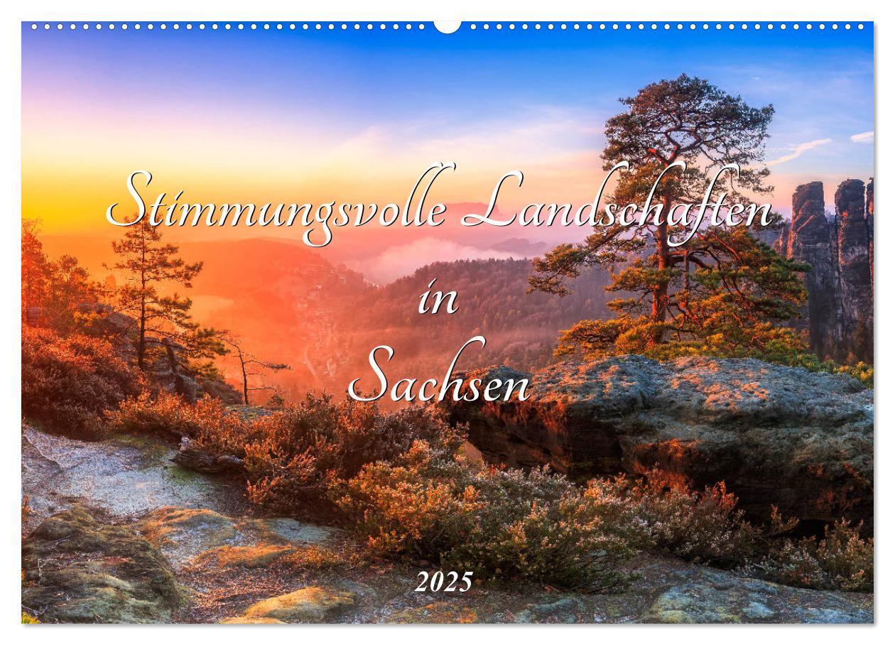 Cover: 9783435045044 | Stimmungsvolle Landschaften in Sachsen 2025 (Wandkalender 2025 DIN...