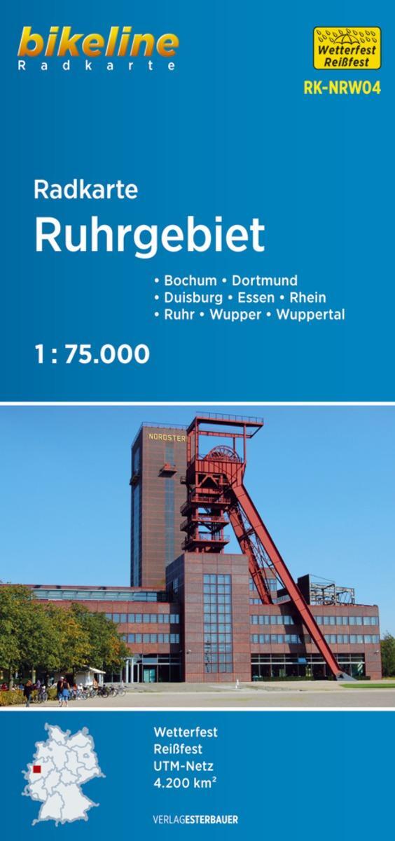 Cover: 9783850002868 | Bikeline Radkarte Deutschland Ruhrgebiet 1 : 75 000 (RK-NRW04) | 2011