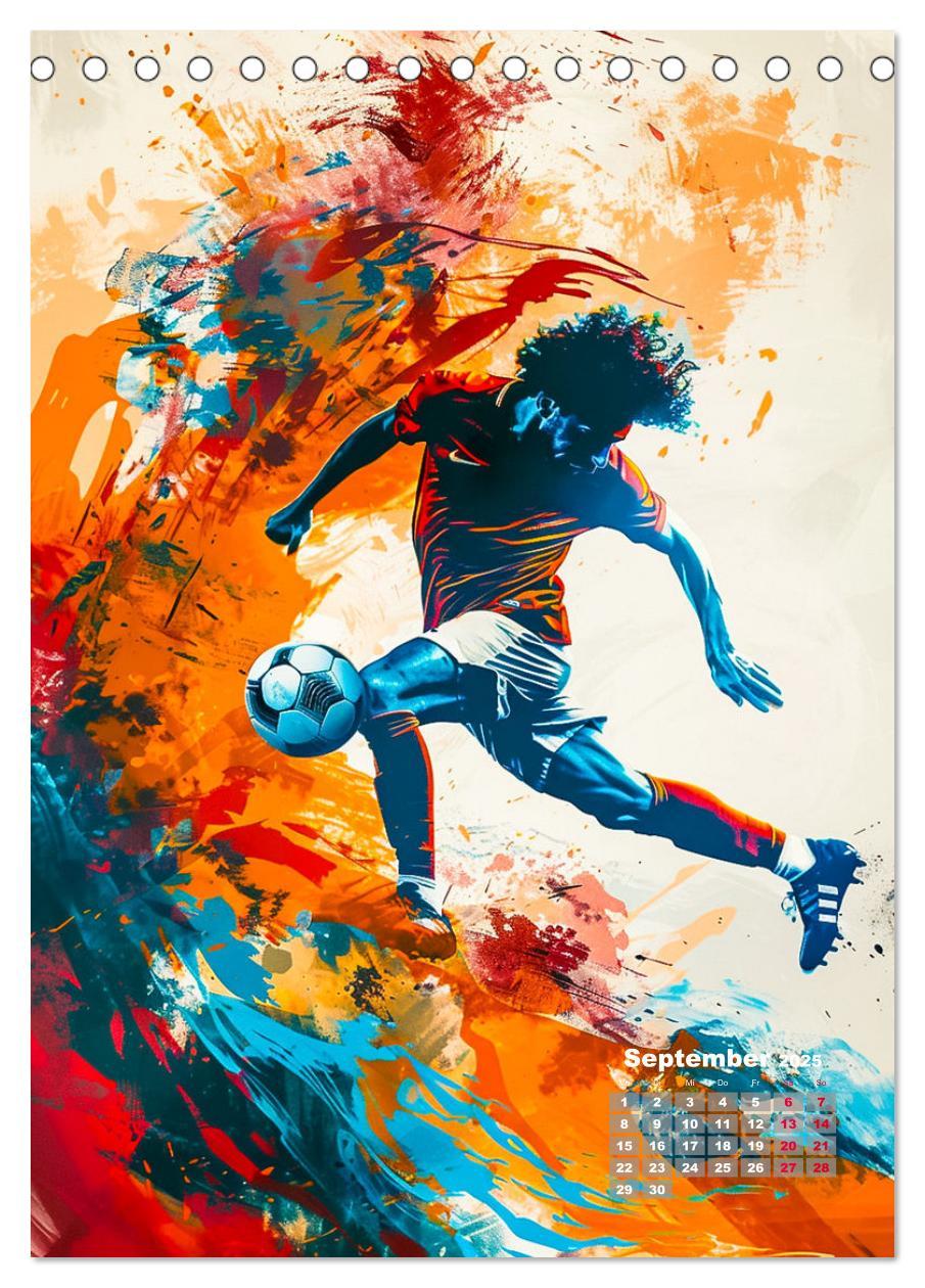 Bild: 9783457147207 | Fussball - Spieler in Action (Tischkalender 2025 DIN A5 hoch),...