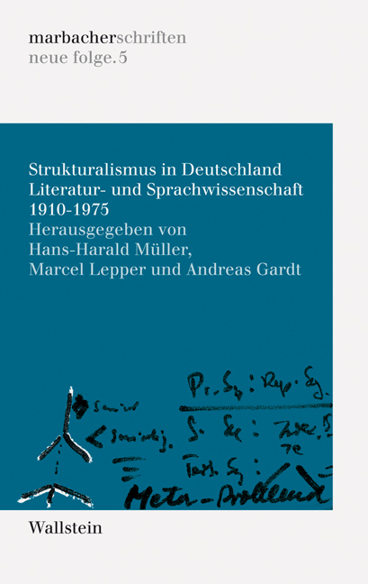 Cover: 9783835305052 | Strukturalismus in Deutschland | Hans-Harald Müller (u. a.) | Buch