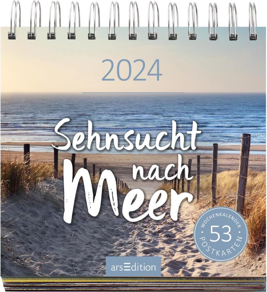 Cover: 4014489130109 | Postkartenkalender Sehnsucht nach Meer 2024 | Kalender | 108 S. | 2024