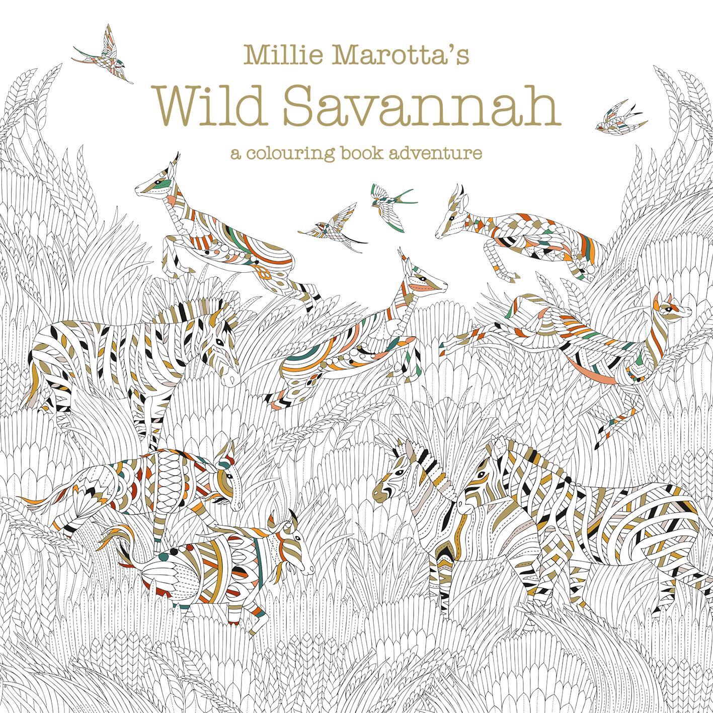 Cover: 9781849943284 | Millie Marotta's Wild Savannah | a colouring book adventure | Marotta