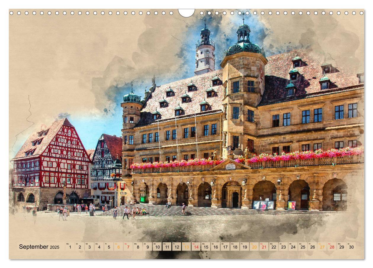 Bild: 9783435409778 | Romantische Städte - Rothenburg ob der Tauber (Wandkalender 2025...