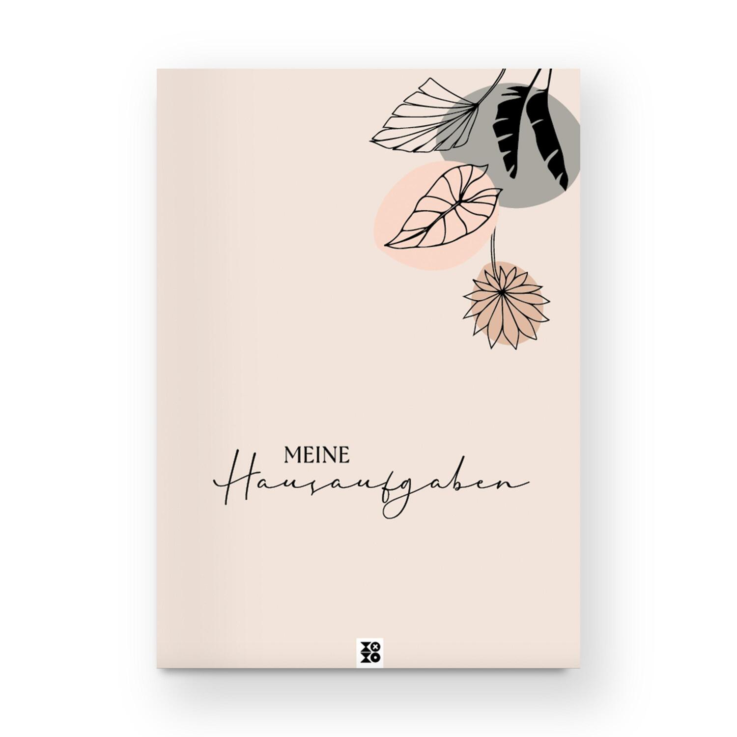 Cover: 9783985952724 | Hausaufgabenheft "leaves lineart" | Anja Garschhammer | Broschüre
