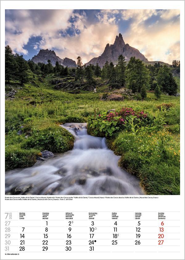 Bild: 9783731876090 | Alpen 2025 | Wandkalender mit Fotos von den Alpen. Format 30 x 42 cm.