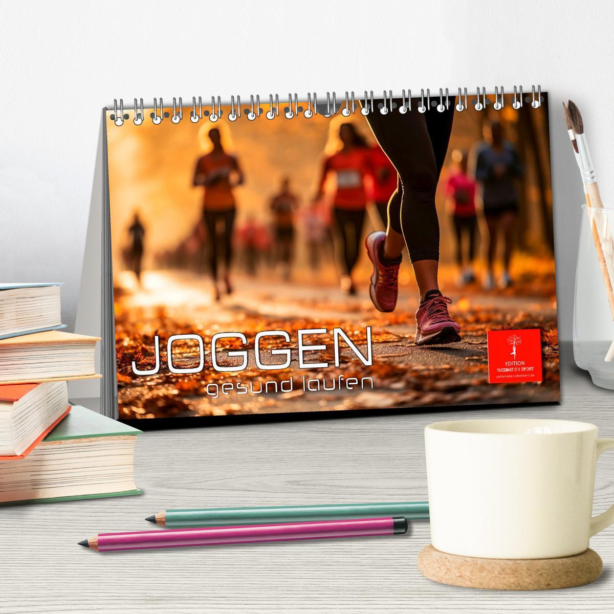 Bild: 9783383858215 | Joggen, gesund laufen (Tischkalender 2025 DIN A5 quer), CALVENDO...