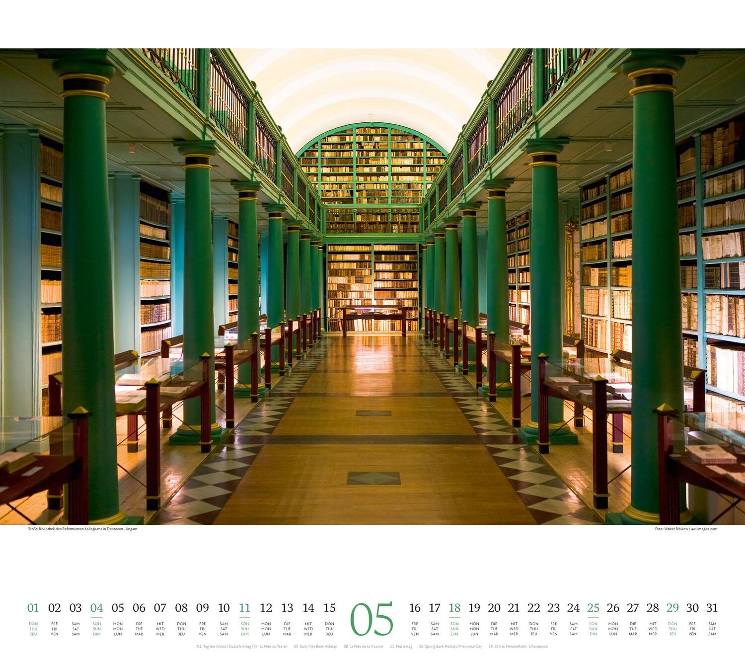 Bild: 9783838425795 | Welt der Bücher - Bibliotheken-Kalender 2025 | Ackermann Kunstverlag