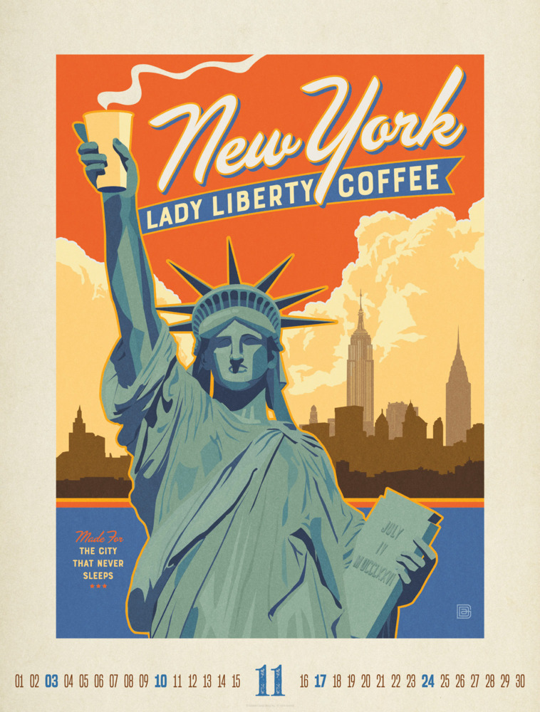 Bild: 9783838424705 | Coffee Time - Kaffee-Plakate Kalender 2024 | Ackermann Kunstverlag