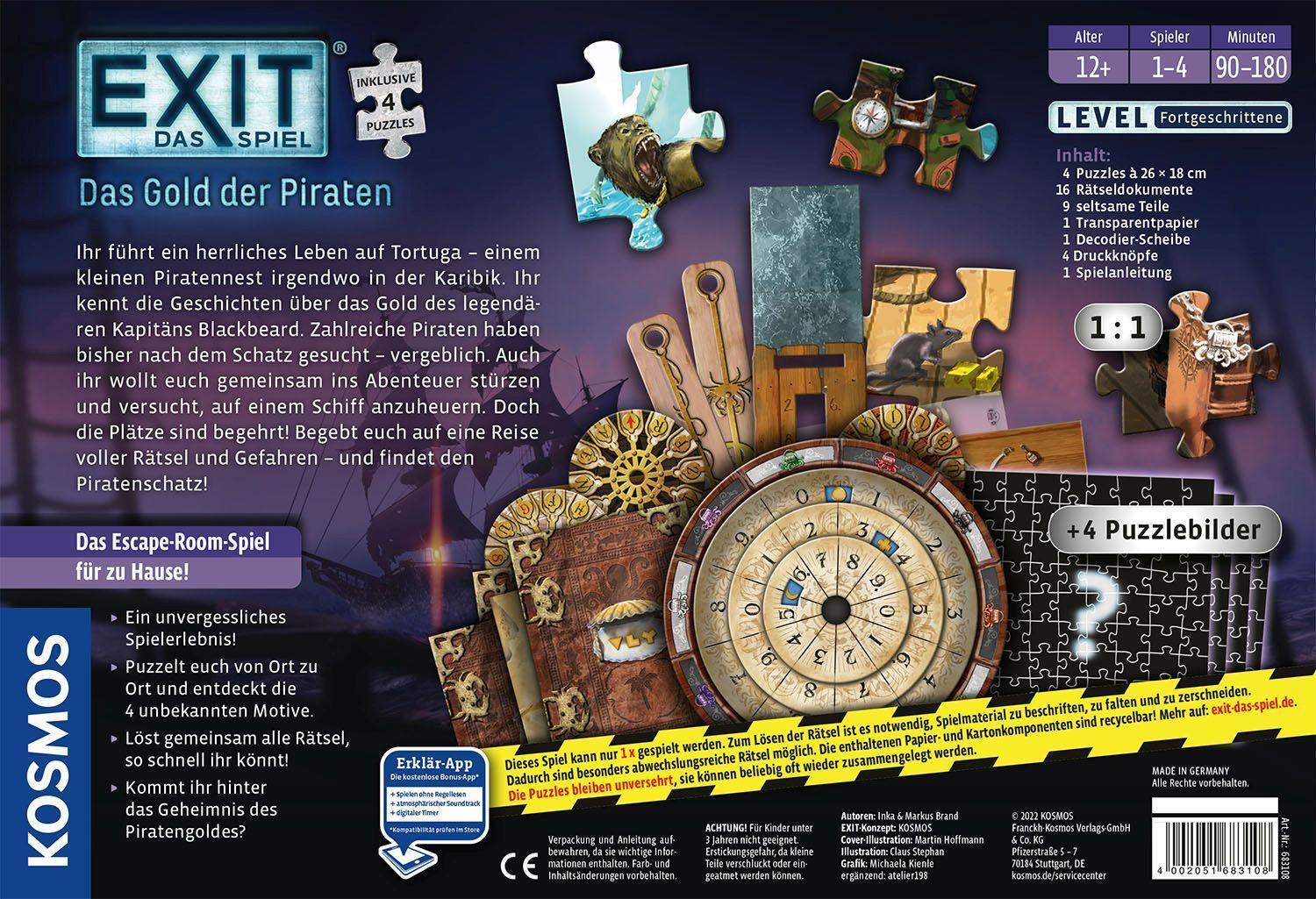Bild: 4002051683108 | EXIT®-Das Spiel+Puzzle Das Gold der Piraten | Spiel | Deutsch | 2022