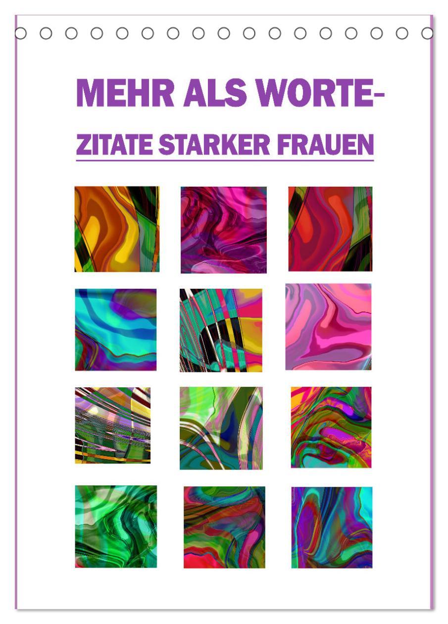 Cover: 9783435852529 | Mehr als Worte - Zitate starker Frauen (Tischkalender 2025 DIN A5...