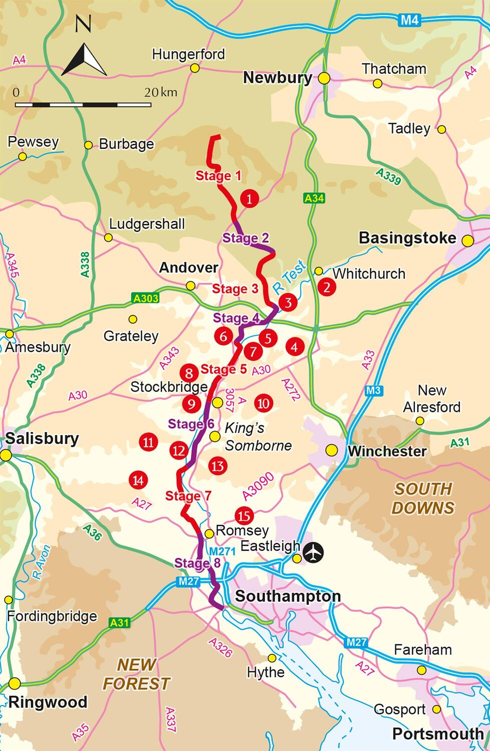 Bild: 9781852849535 | Walking Hampshire's Test Way | Malcolm Leatherdale | Taschenbuch