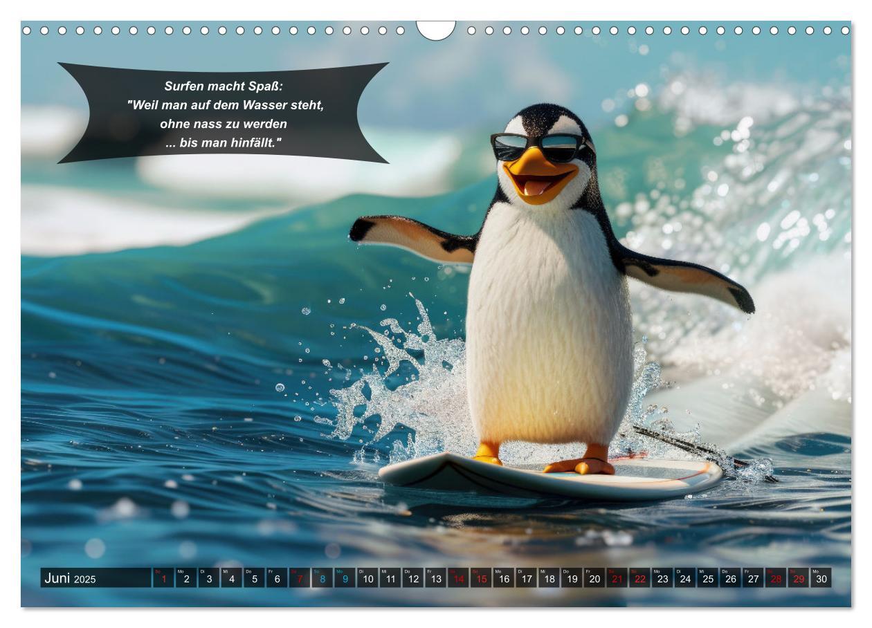 Bild: 9783457156063 | Der tierisch lustige Surfkalender (Wandkalender 2025 DIN A3 quer),...