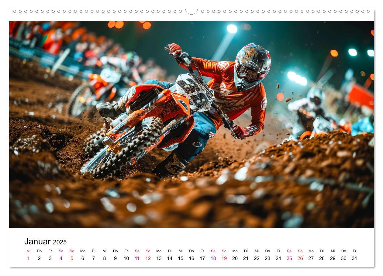 Bild: 9783457148044 | Motocross Erlebnisse (Wandkalender 2025 DIN A2 quer), CALVENDO...