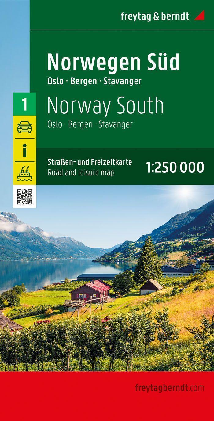 Cover: 9783707921601 | Norwegen Süd, Straßen- und Freizeitkarte 1:250.000, freytag &amp; berndt