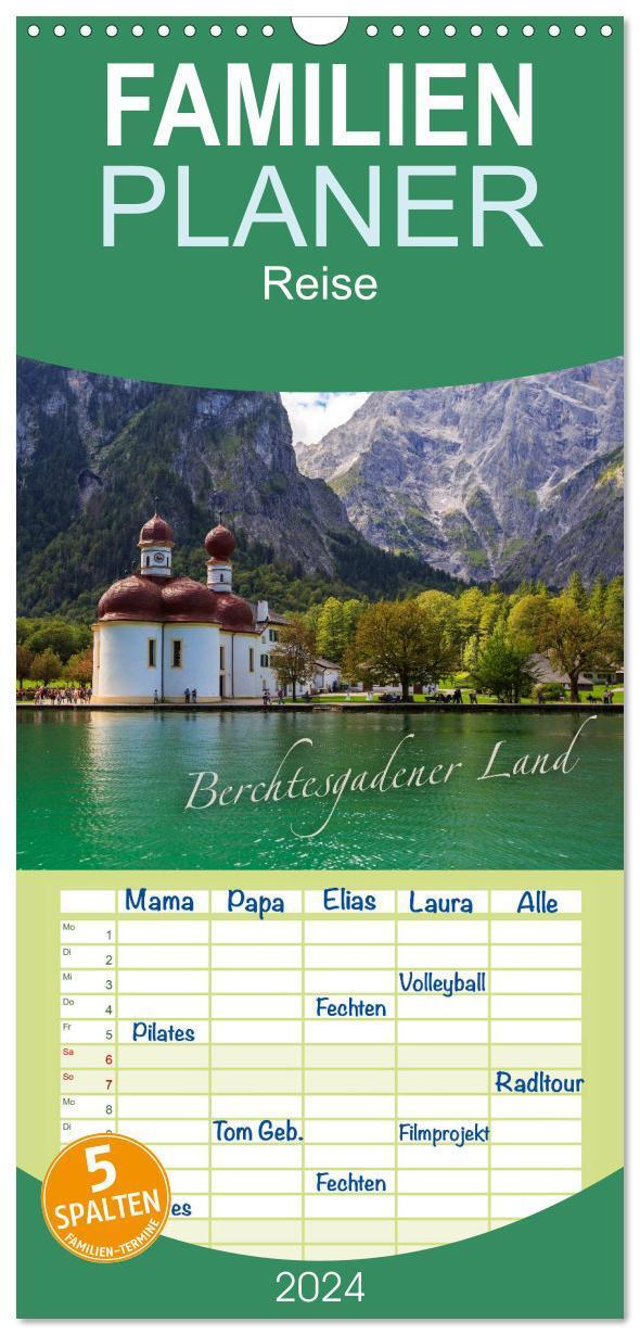 Cover: 9783383078484 | Familienplaner 2024 - Berchtesgadener Land mit 5 Spalten...