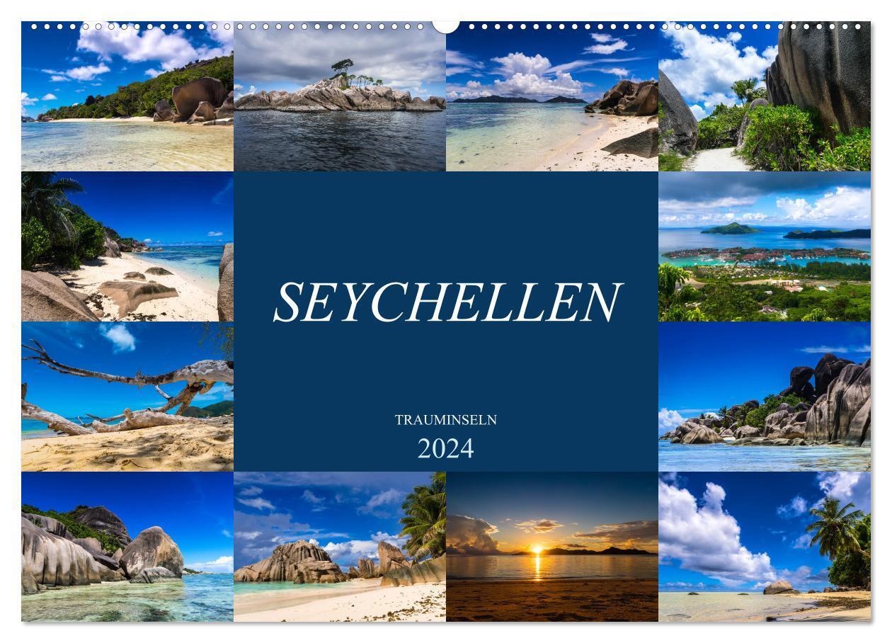 Cover: 9783383161568 | Trauminseln Seychellen (Wandkalender 2024 DIN A2 quer), CALVENDO...