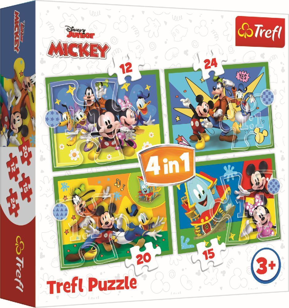 Cover: 5900511346169 | 4 in 1 Puzzle 12,15, 20, 24 Teile Mickey Mouse und Freunde | Spiel