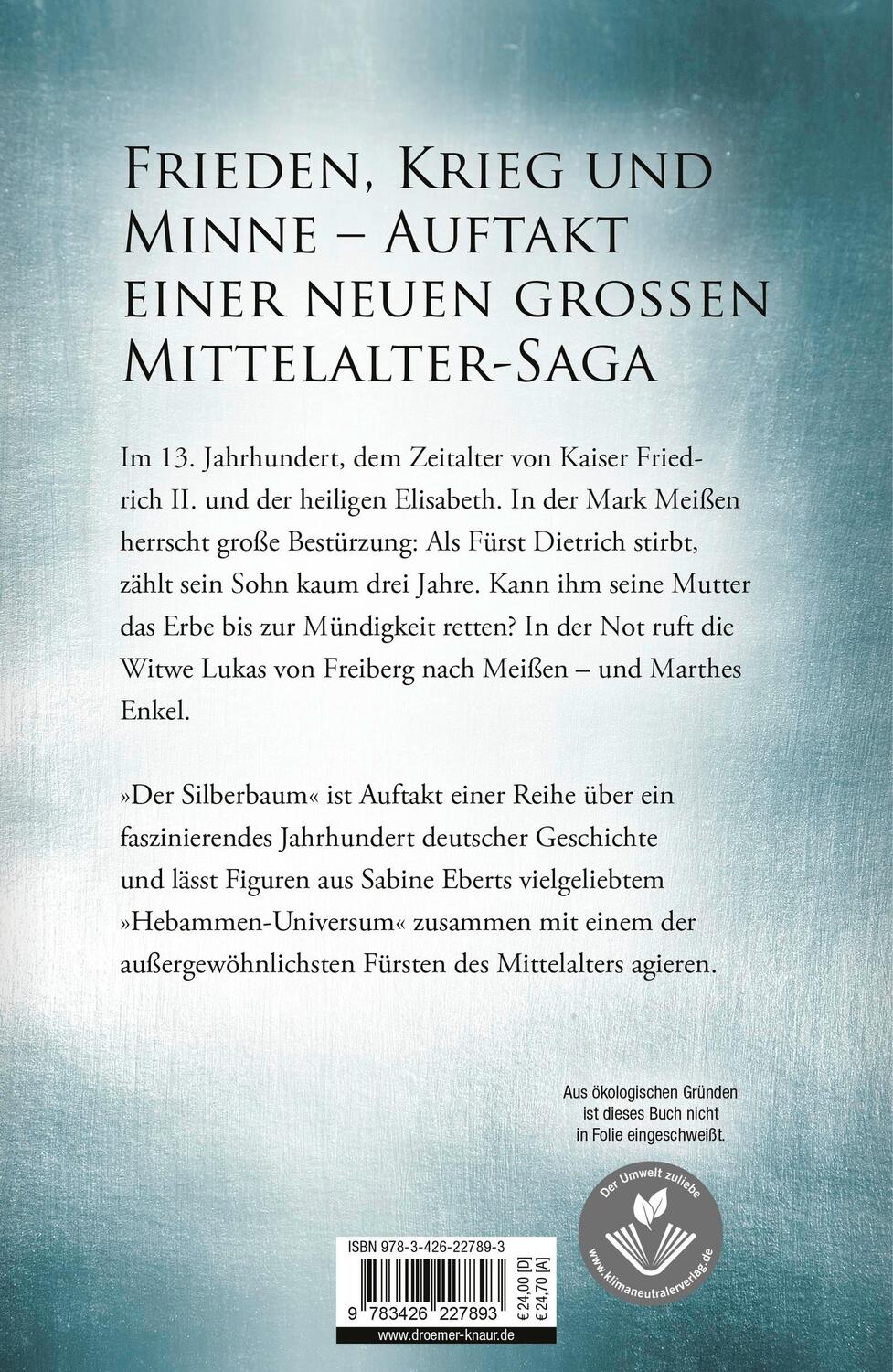 Rückseite: 9783426227893 | Der Silberbaum. Die siebente Tugend | Roman | Sabine Ebert | Buch