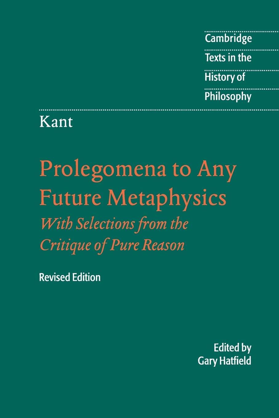 Cover: 9780521535359 | Immanuel Kant | Prolegomena to Any Future Metaphysics | Immanuel Kant