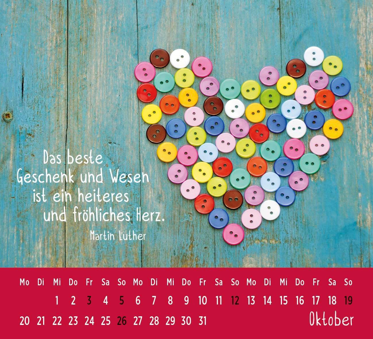 Bild: 4036442012215 | Mini-Kalender 2025: Der kleine Herzenswunschkalender | Groh Verlag