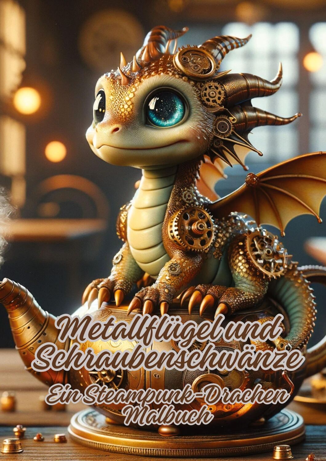 Cover: 9783384063328 | Metallflügel und Schraubenschwänze | Ein Steampunk-Drachen Malbuch