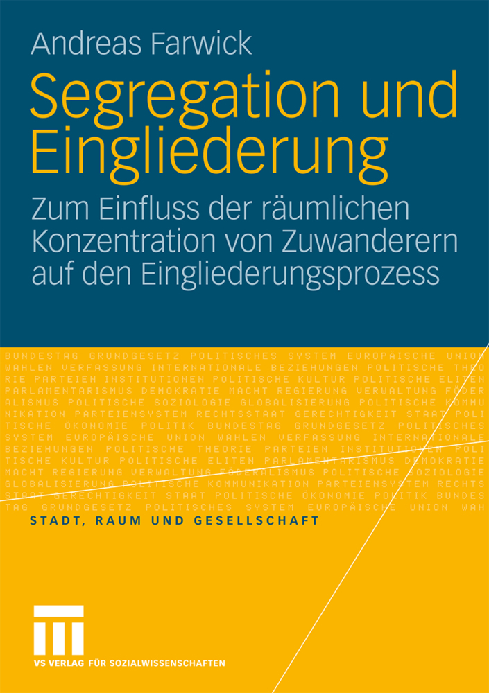 Cover: 9783531157146 | Segregation und Eingliederung | Andreas Farwick | Taschenbuch | xv