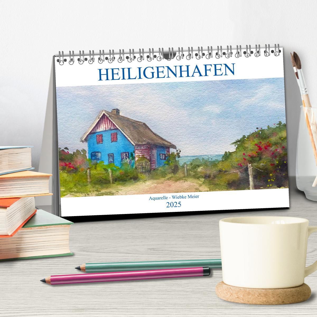 Bild: 9783435260843 | Heiligenhafen in Aquarell (Tischkalender 2025 DIN A5 quer),...