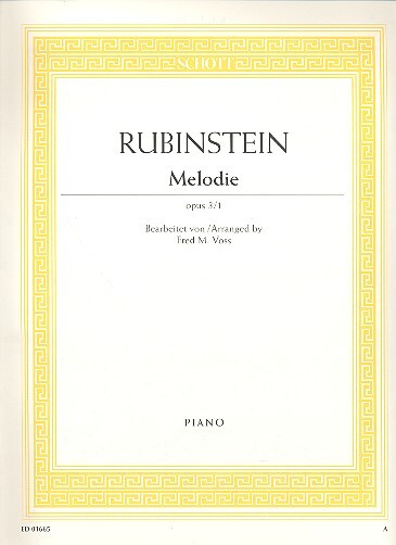 Cover: 9790001087612 | Melodie F Opus 3/1 | Grigorjewitsch Rubinstejn | Buch | Schott Music