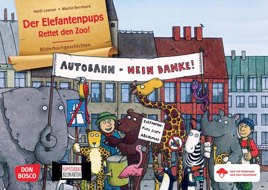 Cover: 4260694921463 | Der Elefantenpups. Rettet den Zoo! Kamishibai Bildkartenset | Leenen