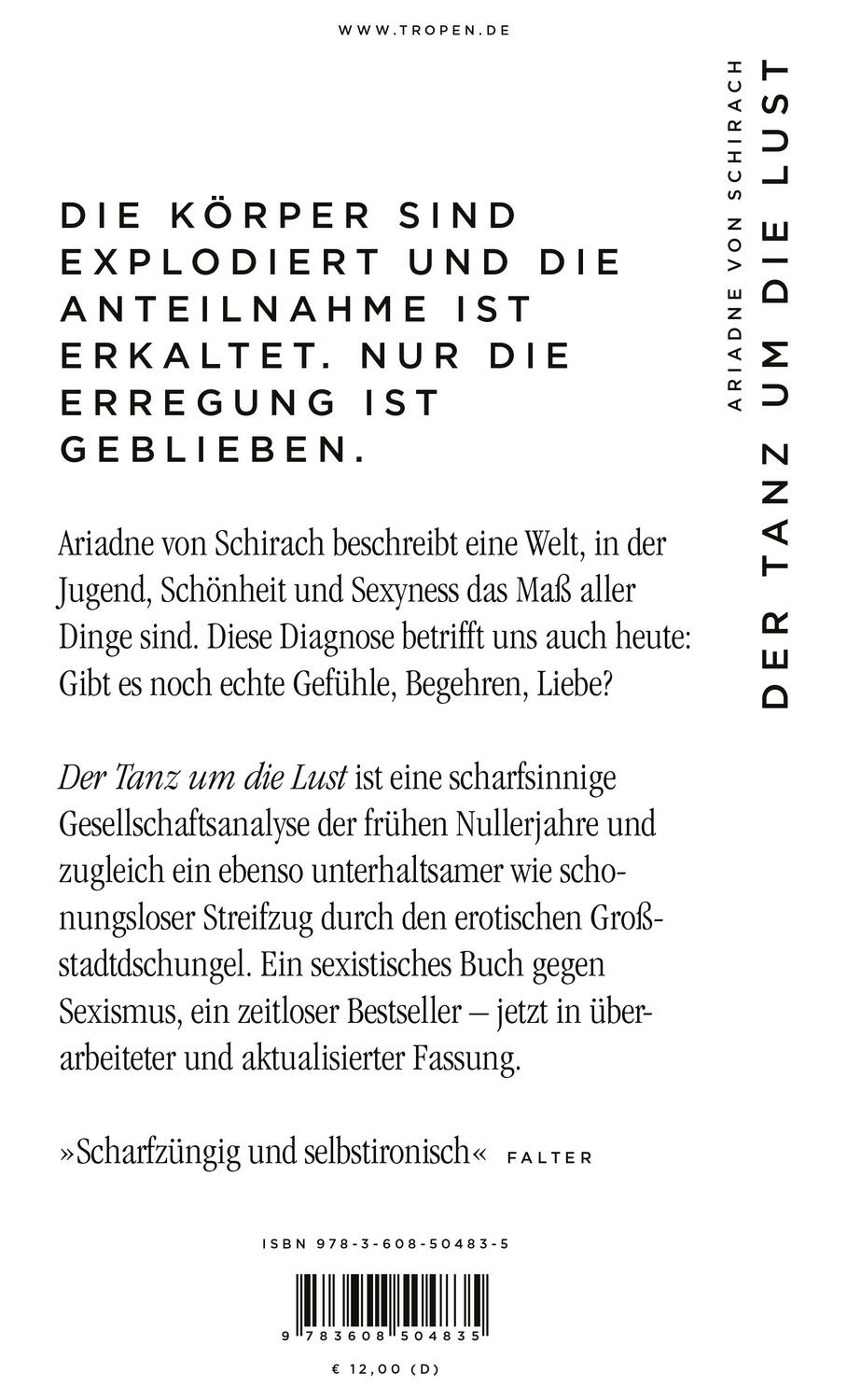 Rückseite: 9783608504835 | Der Tanz um die Lust | Ariadne von Schirach | Taschenbuch | Deutsch