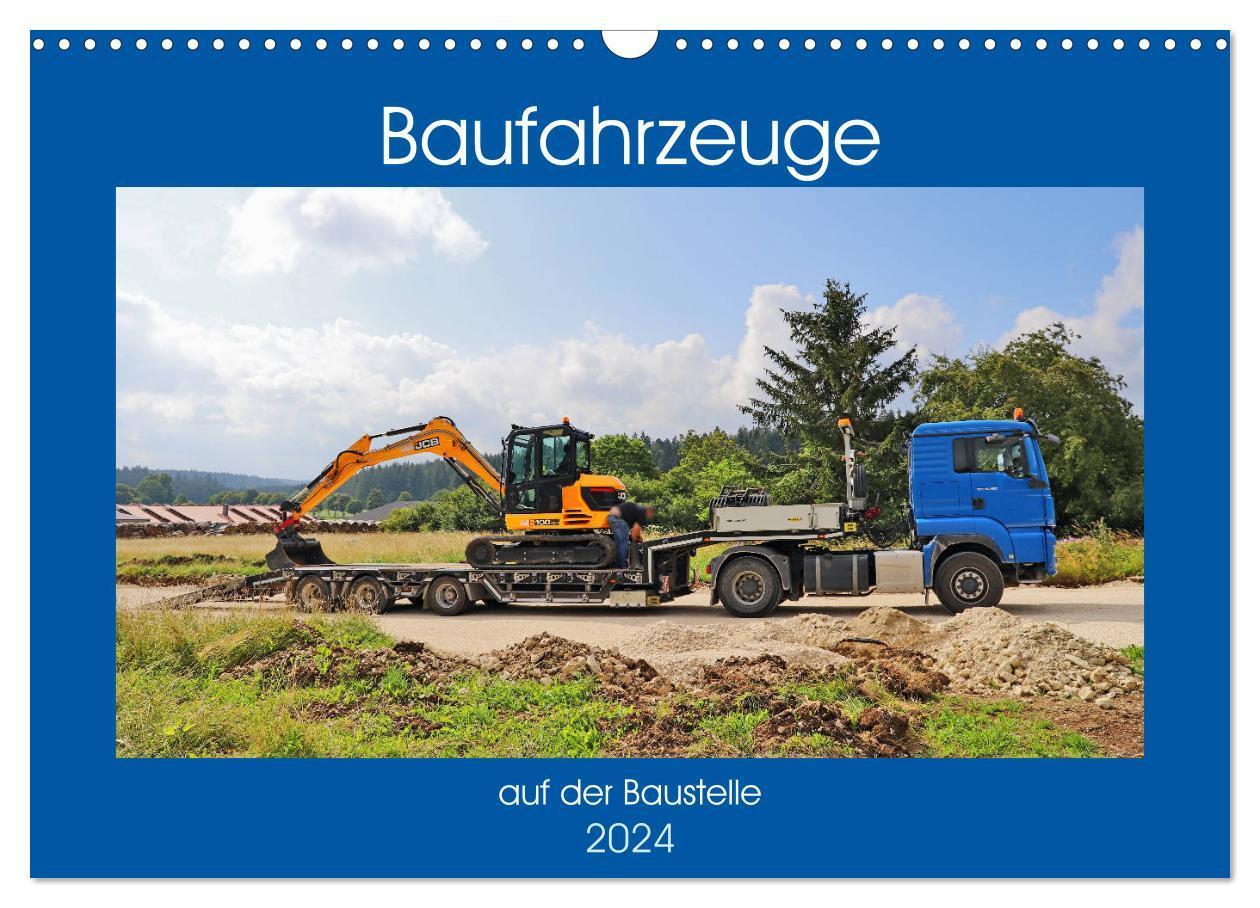 Cover: 9783675751149 | Baufahrzeuge auf der Baustelle (Wandkalender 2024 DIN A3 quer),...