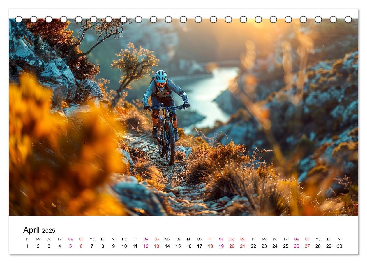 Bild: 9783457149898 | Mountainbike Erlebnisse (Tischkalender 2025 DIN A5 quer), CALVENDO...