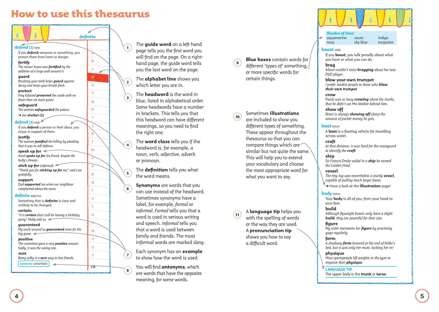 Bild: 9780008222055 | Primary Thesaurus | Illustrated Thesaurus for Ages 7+ | Dictionaries