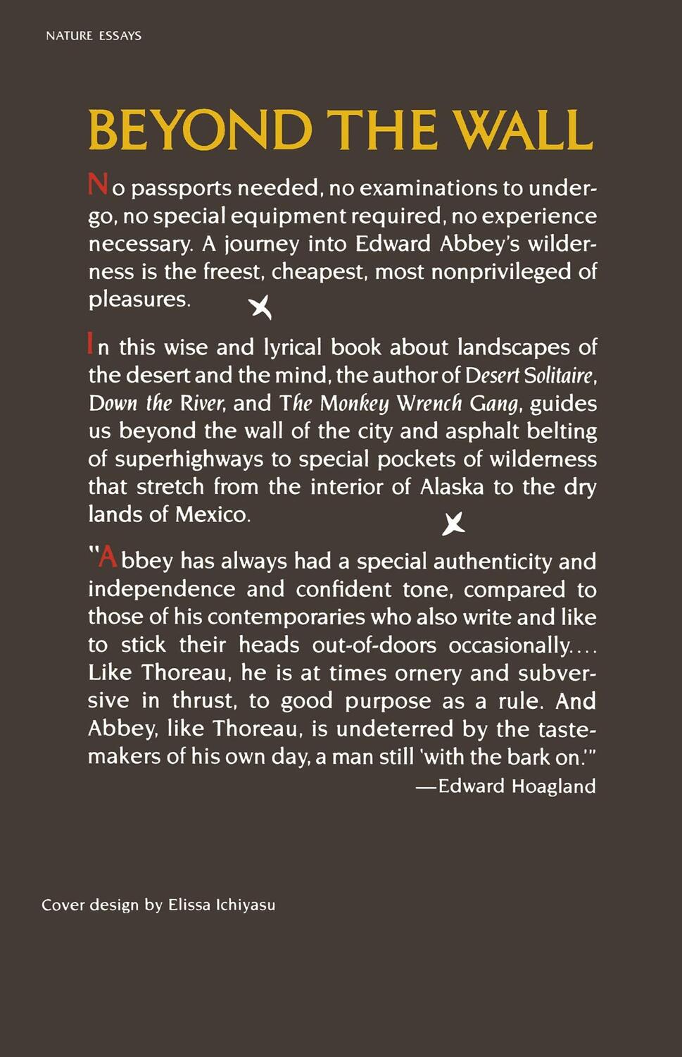 Rückseite: 9780805008203 | Beyond the Wall | Essays from the Outside | Edward Abbey | Taschenbuch