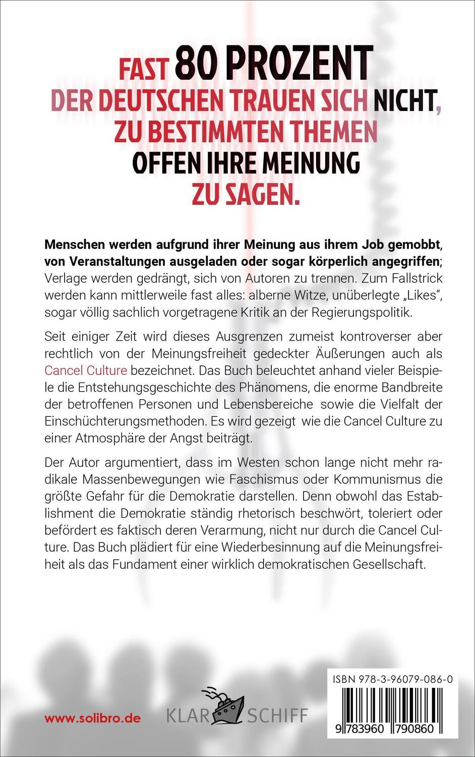 Bild: 9783960790860 | Cancel Culture | Demokratie in Gefahr | Kolja Zydatiss | Taschenbuch