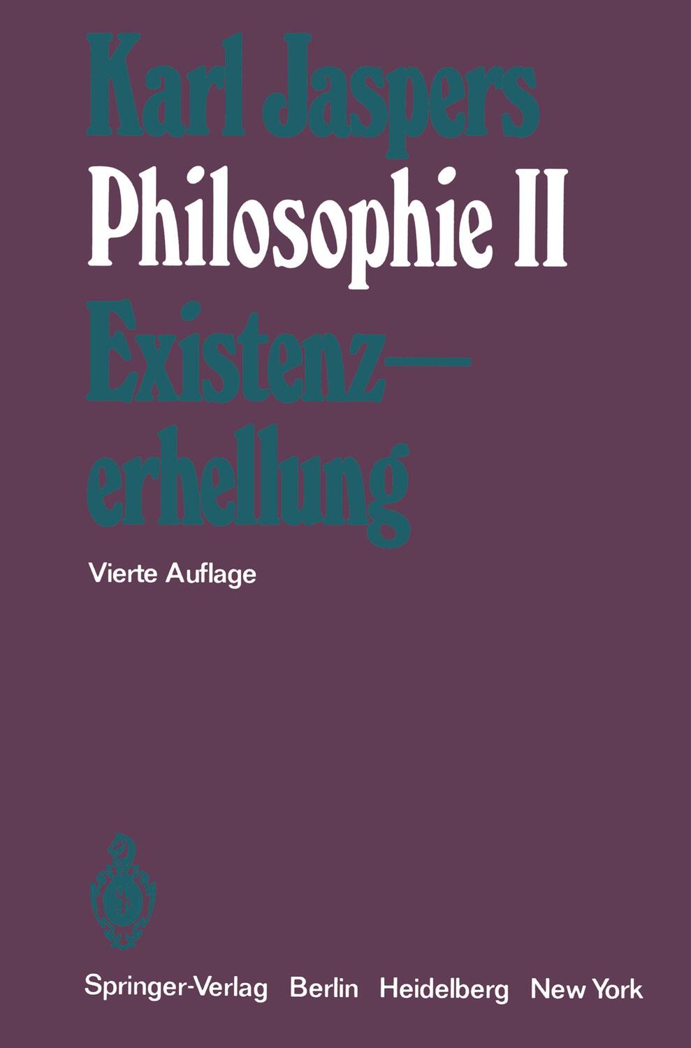 Cover: 9783540063247 | Existenzerhellung | Karl Jaspers | Taschenbuch | 2003 | Springer