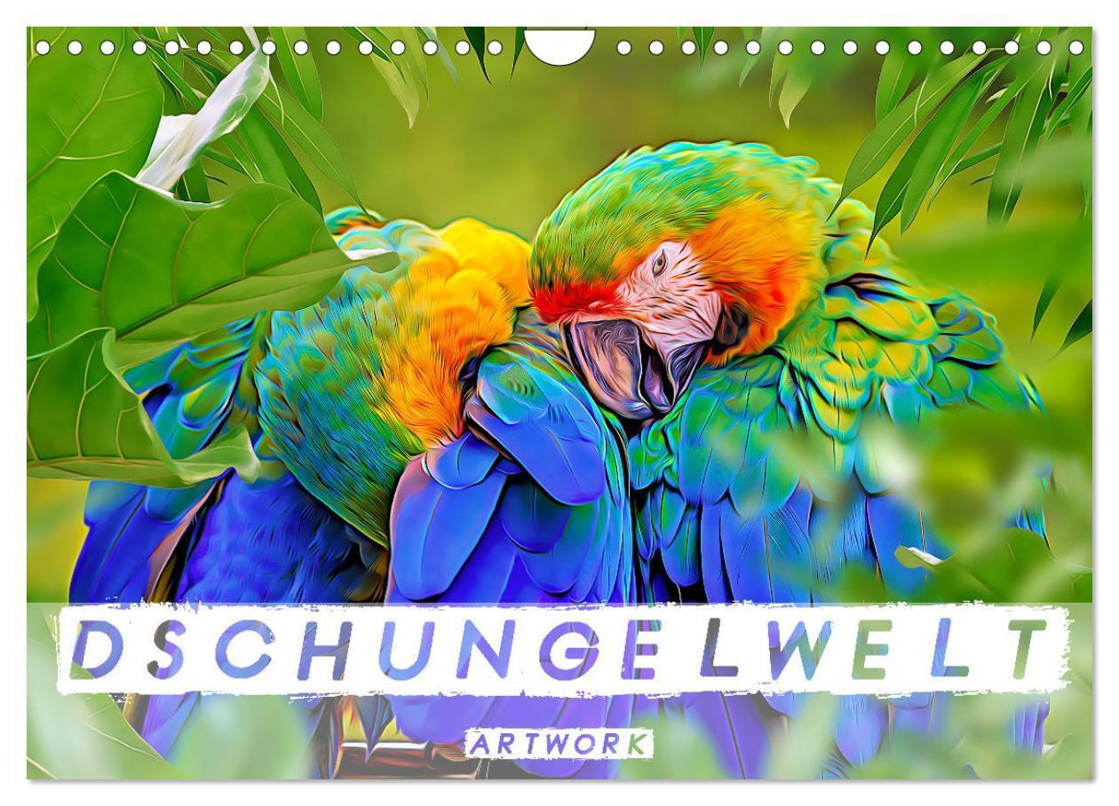 Cover: 9783675717091 | Dschungelwelt - Artwork (Wandkalender 2024 DIN A4 quer), CALVENDO...